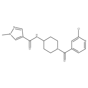 N-[1-(2-chloropyridine-4-carbonyl)piperidin-4-yl]-1-methyl-1H-pyrazole-4-carboxamide Structure