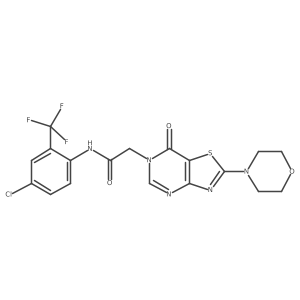 N-(4-chloro-2-(trifluoromethyl)phenyl)-2-(2-morpholino-7-oxothiazolo[4,5-d]pyrimidin-6(7H)-yl)acetamide Structure
