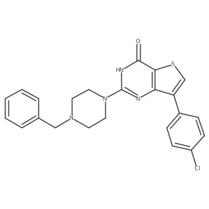 2-(4-benzylpiperazin-1-yl)-7-(4-chlorophenyl)thieno[3,2-d]pyrimidin-4(3H)-one Structure