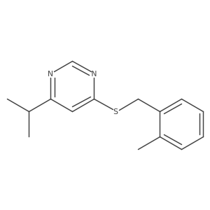 4-Isopropyl-6-((2-methylbenzyl)thio)pyrimidine结构式