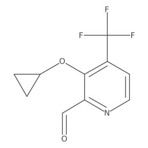 3-Cyclopropoxy-4-(trifluoromethyl)picolinaldehyde结构式