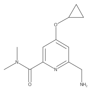 6-(Aminomethyl)-4-cyclopropoxy-N,N-dimethylpicolinamide结构式