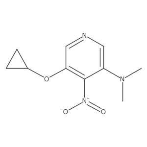 5-Cyclopropoxy-N,N-dimethyl-4-nitropyridin-3-amine Structure
