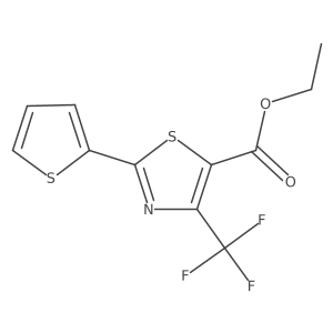 Ethyl 2-thiophen-2-yl-4-(trifluoromethyl)-1,3-thiazole-5-carboxylate结构式