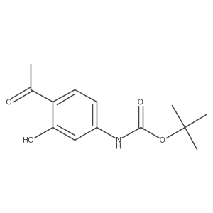 tert-butyl N-(4-acetyl-3-hydroxyphenyl)carbamate结构式