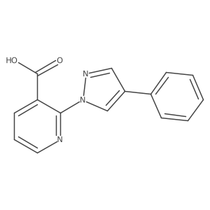 2-(4-Phenyl-1H-pyrazol-1-yl)-3-pyridinecarboxylic acid结构式
