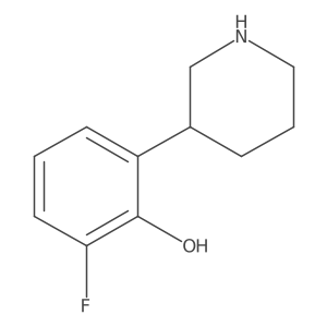 2-Fluoro-6-(piperidin-3-yl)phenol Structure