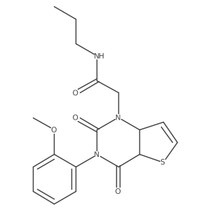 2-[3-(2-methoxyphenyl)-2,4-dioxo-4a,7a-dihydrothieno[3,2-d]pyrimidin-1-yl]-N-propylacetamide结构式