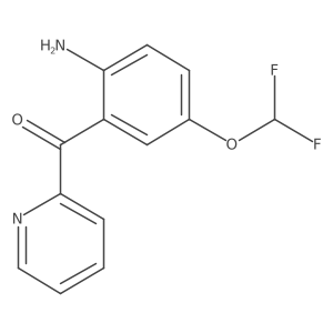 2-(2-Amino-5-(difluoromethoxy)benzoyl)pyridine结构式