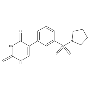 (2,4)-Dihydroxy-5-[3-(pyrrolidinylsulfonyl)phenyl]pyrimidine Structure