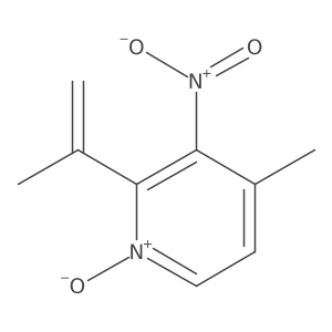 2-Isopropenyl-4-methyl-3-nitro-pyridine 1-oxide结构式