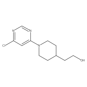 2-(1-(6-Chloropyrimidin-4-yl)piperidin-4-yl)ethan-1-ol结构式