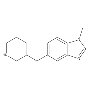 1-methyl-5-[(piperidin-3-yl)methyl]-1H-1,3-benzodiazole结构式