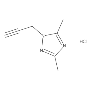 3,5-dimethyl-1-(prop-2-yn-1-yl)-1H-1,2,4-triazole hydrochloride Structure