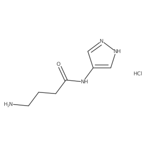 4-amino-N-(1H-pyrazol-4-yl)butanamide hydrochloride Structure
