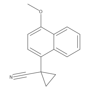 1-(4-Methoxynaphthalen-1-yl)cyclopropane-1-carbonitrile结构式