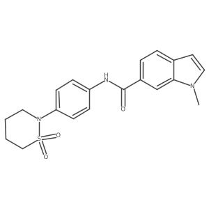 N-[4-(1,1-dioxido-1,2-thiazinan-2-yl)phenyl]-1-methyl-1H-indole-6-carboxamide Structure