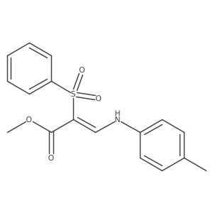 methyl (2Z)-3-[(4-methylphenyl)amino]-2-(phenylsulfonyl)acrylate结构式