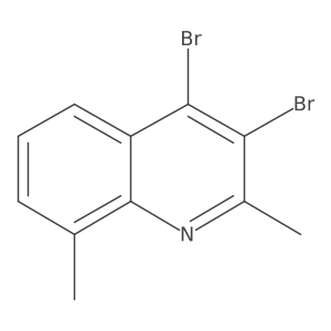 3,4-Dibromo-2,8-dimethylquinoline结构式