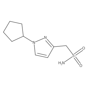(1-cyclopentyl-1H-pyrazol-3-yl)methanesulfonamide结构式