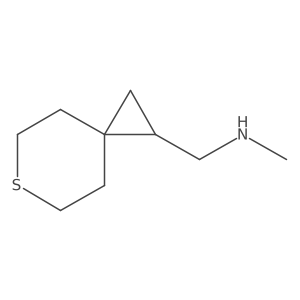 N-methyl-1-(6-thiaspiro[2.5]octan-1-yl)methanamine结构式