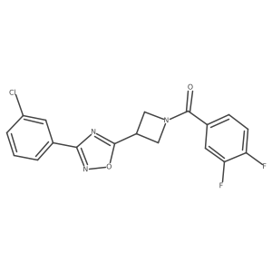 (3-(3-(3-Chlorophenyl)-1,2,4-oxadiazol-5-yl)azetidin-1-yl)(3,4-difluorophenyl)methanone结构式