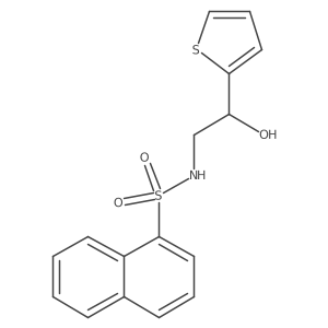 N-(2-hydroxy-2-(thiophen-2-yl)ethyl)naphthalene-1-sulfonamide结构式