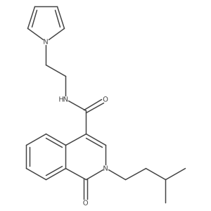 2-(3-methylbutyl)-1-oxo-N-[2-(1H-pyrrol-1-yl)ethyl]-1,2-dihydroisoquinoline-4-carboxamide Structure