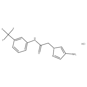2-(4-Amino-pyrazol-1-yl)-N-(3-trifluoromethyl-phenyl)-acetamide hydrochloride Structure