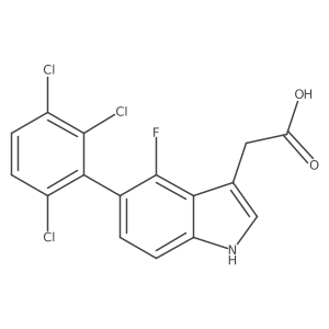 4-Fluoro-5-(2,3,6-trichlorophenyl)indole-3-acetic acid结构式