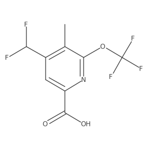 4-(Difluoromethyl)-5-methyl-6-(trifluoromethoxy)picolinic acid结构式