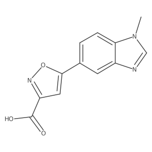5-(1-methyl-1H-1,3-benzodiazol-5-yl)-1,2-oxazole-3-carboxylic acid结构式