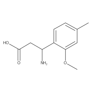 3-Amino-3-(2-methoxy-4-methylphenyl)propanoic acid结构式