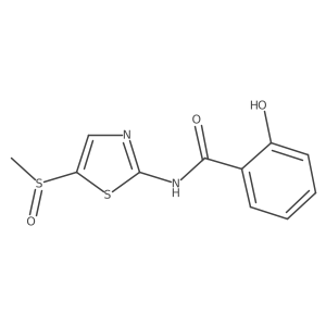 2-hydroxy-N-(5-(methylsulfinyl)thiazol-2-yl)benzamide Structure