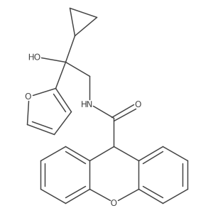 N-[2-cyclopropyl-2-(furan-2-yl)-2-hydroxyethyl]-9H-xanthene-9-carboxamide结构式