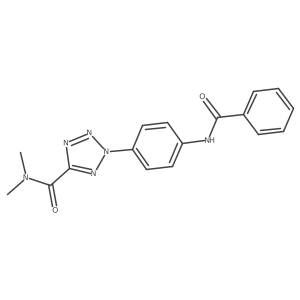 2-(4-benzamidophenyl)-N,N-dimethyl-2H-tetrazole-5-carboxamide Structure