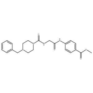 methyl 4-({N-[(4-benzylpiperazin-1-yl)carbonyl]glycyl}amino)benzoate结构式