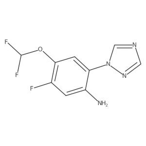 4-(difluoromethoxy)-5-fluoro-2-(1H-1,2,4-triazol-1-yl)aniline结构式