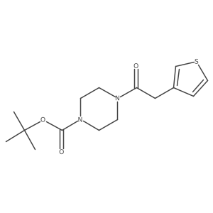 tert-Butyl 4-(2-(thiophen-3-yl)acetyl)piperazine-1-carboxylate Structure