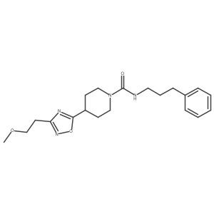4-(3-(2-methoxyethyl)-1,2,4-oxadiazol-5-yl)-N-(3-phenylpropyl)piperidine-1-carboxamide Structure