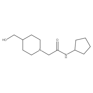 N-cyclopentyl-2-[4-(hydroxymethyl)piperidin-1-yl]acetamide Structure