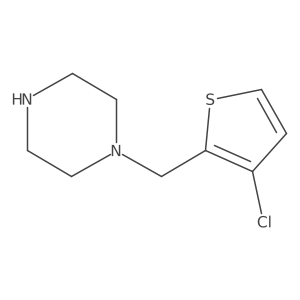 1-[(3-Chlorothiophen-2-yl)methyl]piperazine Structure