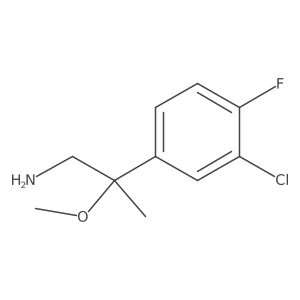 2-(3-Chloro-4-fluorophenyl)-2-methoxypropan-1-amine结构式