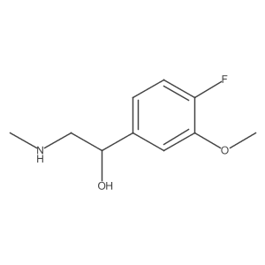 1-(4-Fluoro-3-methoxyphenyl)-2-(methylamino)ethan-1-ol结构式