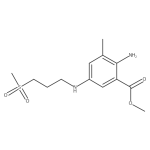 Benzoic acid, 2-amino-3-methyl-5-[[3-(methylsulfonyl)propyl]amino]-, methyl ester结构式