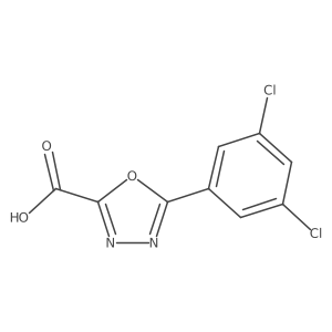 5-(3,5-Dichlorophenyl)-1,3,4-oxadiazole-2-carboxylic acid结构式
