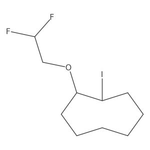 1-(2,2-Difluoroethoxy)-2-iodocyclooctane Structure
