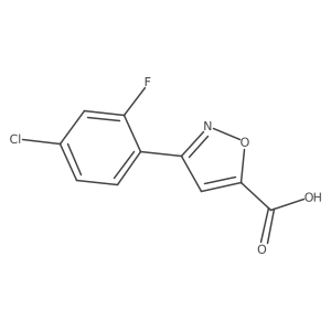 3-(4-Chloro-2-fluorophenyl)-1,2-oxazole-5-carboxylic acid结构式