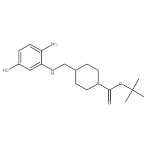 4-[[(2-Amino-5-hydroxyphenyl)amino]methyl]-1-piperidinecarboxylic acid 1,1-dimethylethyl ester Structure