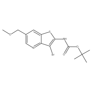 Tert-butyl (3-bromo-6-(methoxymethyl)thieno[3,2-b]pyridin-2-yl)carbamate Structure
